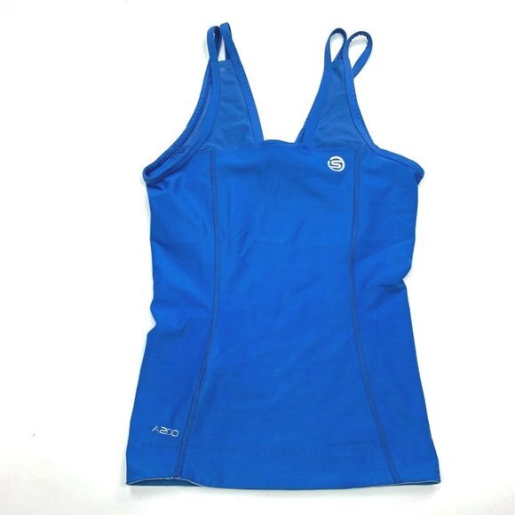 Skins Compression Blue Tank Top A200 Nylon Blend - Picture 4 of 10